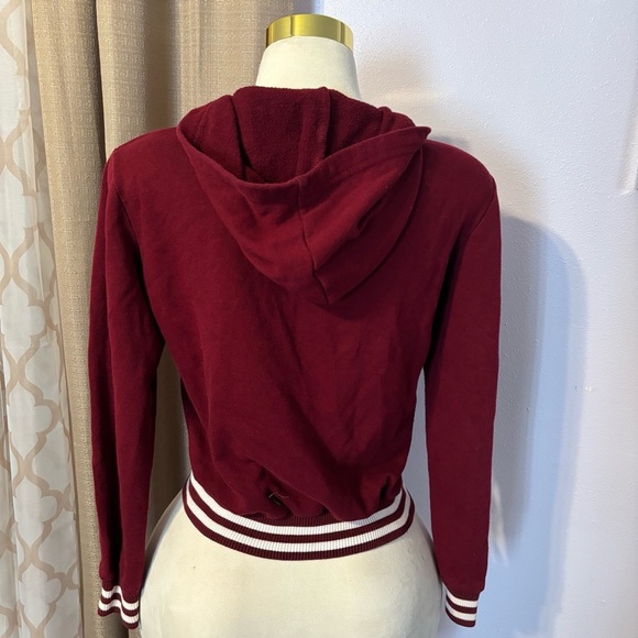 Forever 21 Burgundy Varsity Jacket - Picture 2 of 4